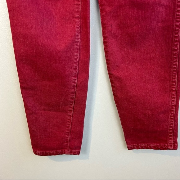 The Great Almost Skinny Cherry Pie Red Ankle Jeans Size 28 - Picture 10 of 13